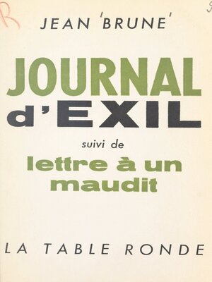 cover image of Journal d'exil